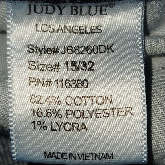 Judy Blue Dark Wash Blue Denim Stretch Comfort Skinny Fit Jeans Size 15/32 - Picture 11 of 12